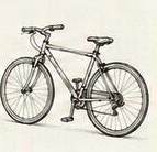 自転車の鉛筆デッサン